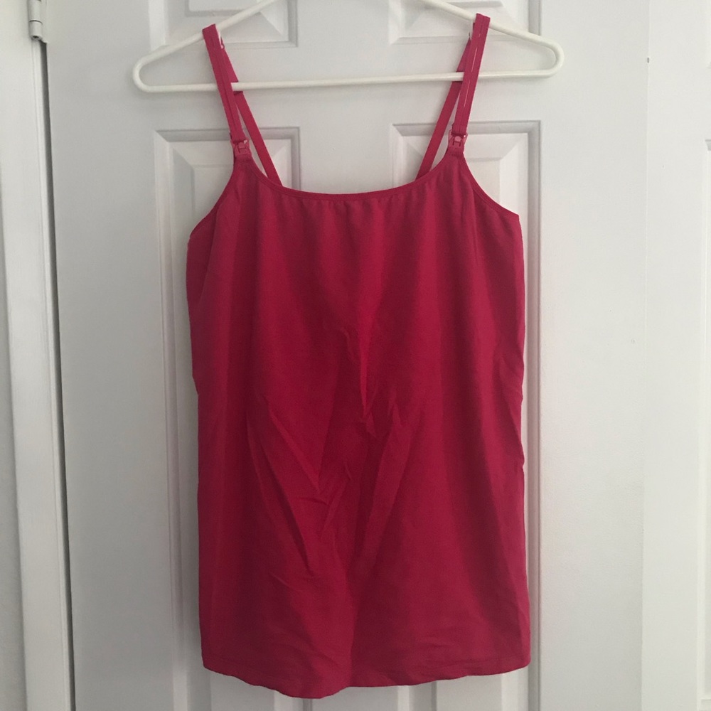 Pink La Leche league nursing tank.